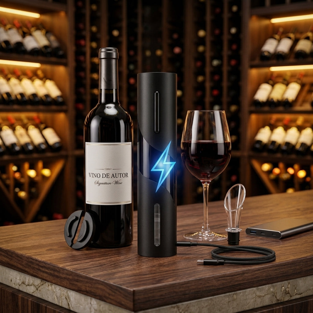 DESTAPADOR DE VINO ELECTRICO (RECARGABLE)