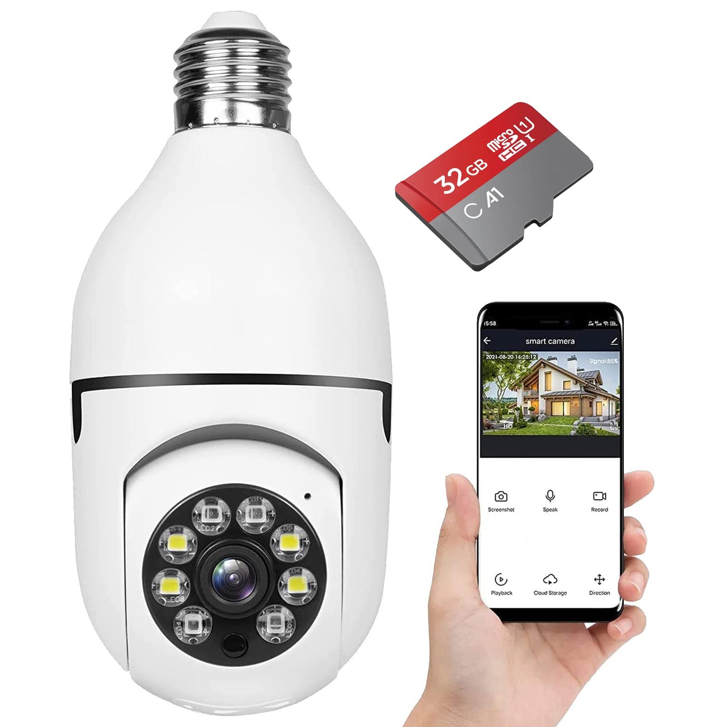 CAMARA DE SEGURIDAD TIPO BOMBILLO (100 UND X CAJA)