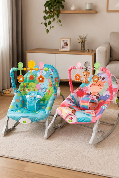 SILLA MECEDORA BABY AZUL y ROSA - 1 Unidad