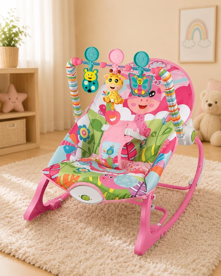 SILLA MECEDORA BABY AZUL y ROSA - 1 Unidad