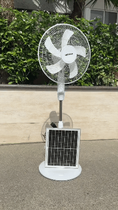 ABANICO SOLAR RECARGABLE  (16 PULGADAS)